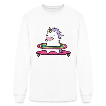 Unicorn Longboard - Men's Long Sleeve T-Shirt - white - Front