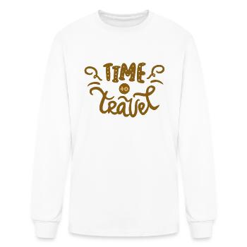time to travel - Men's Long Sleeve T-Shirt - white - Front
