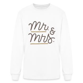 Mr and Mrs - Men's Long Sleeve T-Shirt - white - Front