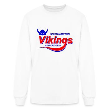 Southampton Vikings Ice Hockey Retro Logo - Men's Long Sleeve T-Shirt - white - Front