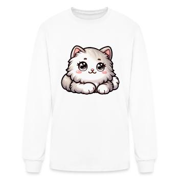 Fluffy Whiskers of Serenity Cat - Men's Long Sleeve T-Shirt - white - Front