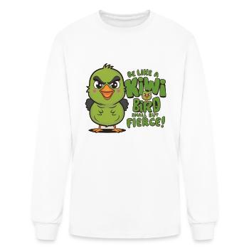 Be Like a kiwi BIrd Small But Fierce1 - Men's Long Sleeve T-Shirt - white - Front