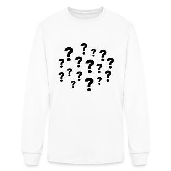 Question Marks - Men's Long Sleeve T-Shirt - white - Front