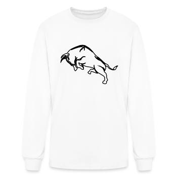 bull-raging - Men's Long Sleeve T-Shirt - white - Front