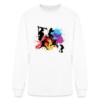 Stunt scooter, trick scooter, tricks, stunt, e-sco - Men's Long Sleeve T-Shirt - white - Front