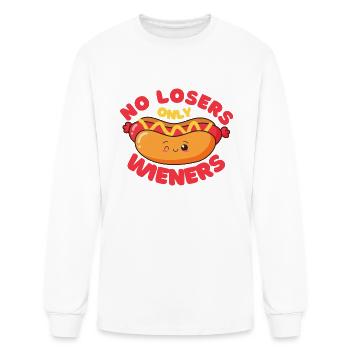 No Losers Only Wieners - Men's Long Sleeve T-Shirt - white - Front