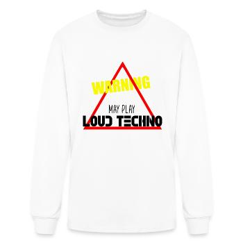 May play loud techno - Men's Long Sleeve T-Shirt - white - Front