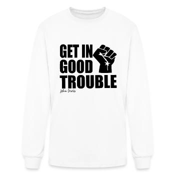 Get In Trouble Good Trouble Necessary Trouble John - Men's Long Sleeve T-Shirt - white - Front