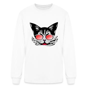 Cool Cat - Men's Long Sleeve T-Shirt - white - Front