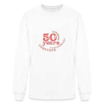 50 years of marriage - anniversary collection - Men's Long Sleeve T-Shirt - white - Front