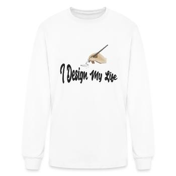 I Design My Life – Create Your Own Path - Men's Long Sleeve T-Shirt - white - Front