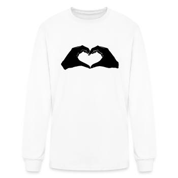 hand heart - Men's Long Sleeve T-Shirt - white - Front