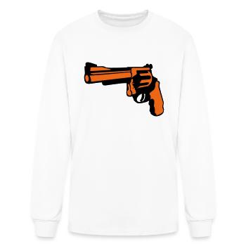 357 revolver gun 2 - Men's Long Sleeve T-Shirt - white - Front