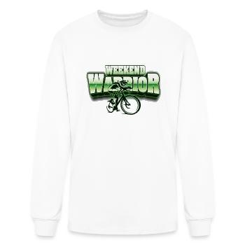 Weekend Warrior Cyclist - Men's Long Sleeve T-Shirt - white - Front