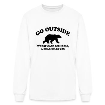 Bear Mountains Alps - Men's Long Sleeve T-Shirt - white - Front