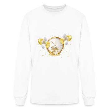 Happy New Year Celebration Countdown In Portuguese - Men's Long Sleeve T-Shirt - white - Front