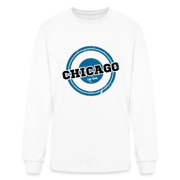 The Windy City Chicago - Men's Long Sleeve T-Shirt - white - Front