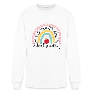 School secretary - Men's Long Sleeve T-Shirt - white - Front