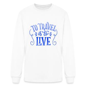 to travel is to live - Men's Long Sleeve T-Shirt - white - Front