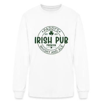 Irish Pub Whisky and Ale, St Patricks Day - Men's Long Sleeve T-Shirt - white - Front