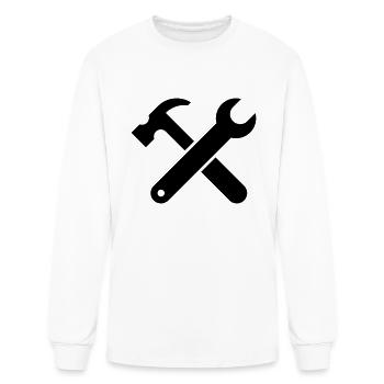 Wrench and hammer - Men's Long Sleeve T-Shirt - white - Front