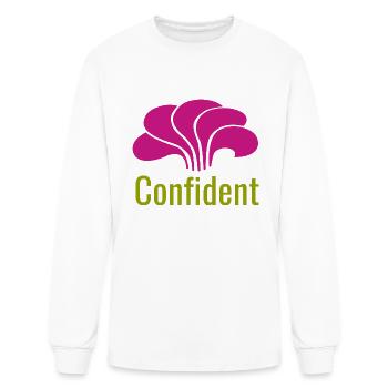 Confident - Men's Long Sleeve T-Shirt - white - Front