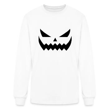 Giant Jack O' Lantern Face | Halloween Pumpkin Fun - Men's Long Sleeve T-Shirt - white - Front
