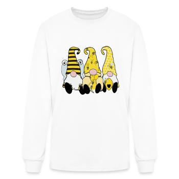 3 Mignons Gnomes d’abeilles Jaune Abeilles Jaune - T-shirt à manches longues Homme - blanc - Devant