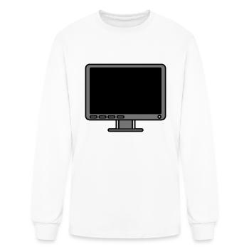 icon logo computer screen - Men's Long Sleeve T-Shirt - white - Front