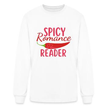 Spicy Romance Reader - Men's Long Sleeve T-Shirt - white - Front