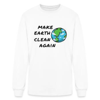 Clean Earth Pollution Planet Earth Greta Climate - Men's Long Sleeve T-Shirt - white - Front