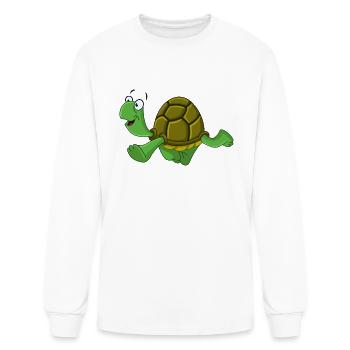 Walking Turtle - Men's Long Sleeve T-Shirt - white - Front