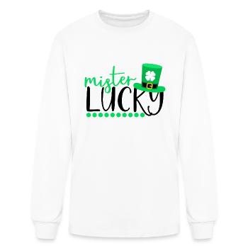 Mister Lucky - Men's Long Sleeve T-Shirt - white - Front
