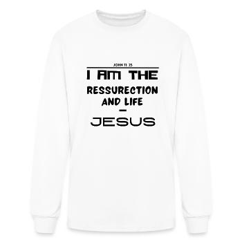 I Am the Resurrection and Life - Men's Long Sleeve T-Shirt - white - Front