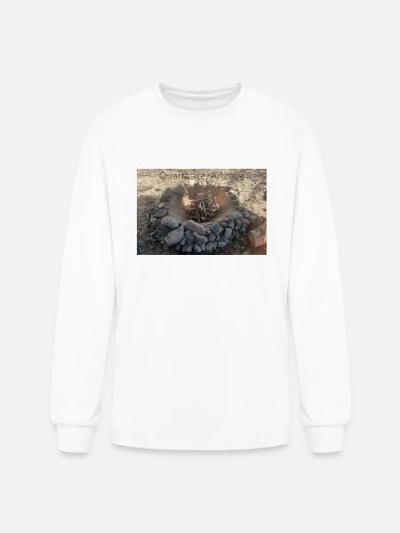 Quartzsite Un-Lit Campfire - Men's Long Sleeve T-Shirt - white