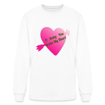 Broken Heart - Men's Long Sleeve T-Shirt - white - Front