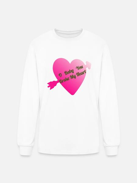Broken Heart - Men's Long Sleeve T-Shirt - white