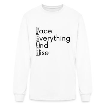 FEAR - Face Everything And Rise - Men's Long Sleeve T-Shirt - white - Front