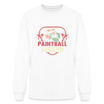 Paintball Legend Tactical Player Paintballer - Men's Long Sleeve T-Shirt - white - Front