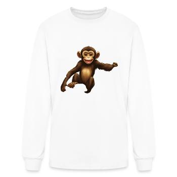 Monkey - "Banana Bandit" - Men's Long Sleeve T-Shirt - white - Front