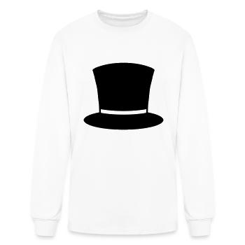 Top hat - Men's Long Sleeve T-Shirt - white - Front