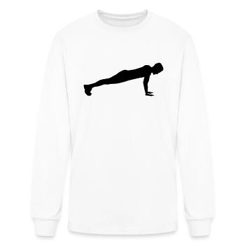 Push up - Men's Long Sleeve T-Shirt - white - Front