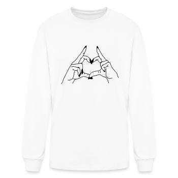 Heart Hands - Men's Long Sleeve T-Shirt - white - Front
