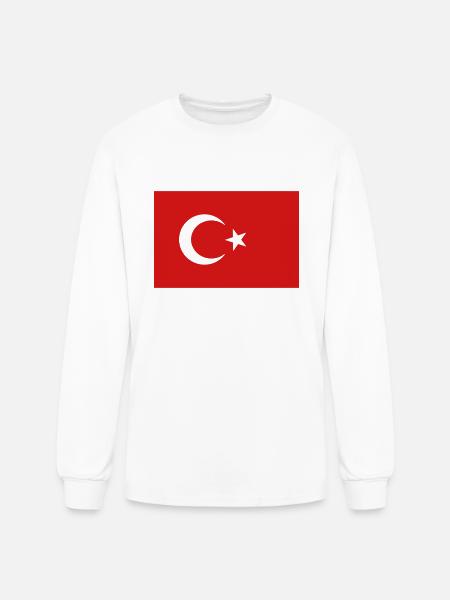 turkish flag - Men's Long Sleeve T-Shirt - white