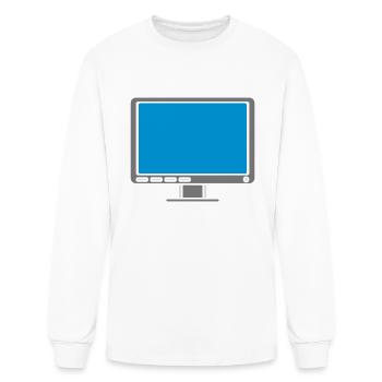 design screen display computer - Men's Long Sleeve T-Shirt - white - Front