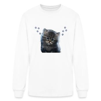 Pet cat - Men's Long Sleeve T-Shirt - white - Front