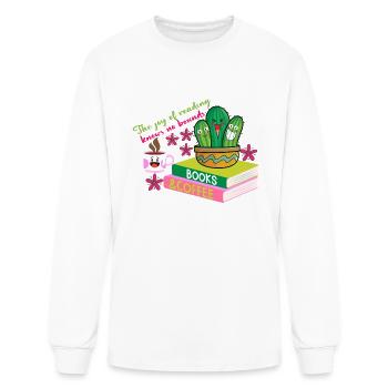 The joy of reading knows no bounds - Men's Long Sleeve T-Shirt - white - Front