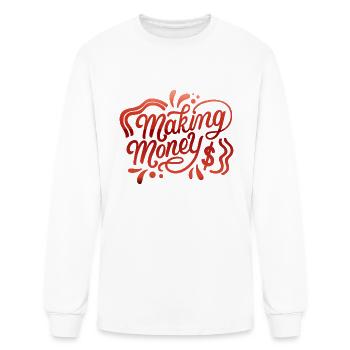 making money - Men's Long Sleeve T-Shirt - white - Front