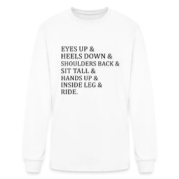 Equestrian Horseback Riding Checklist - Men's Long Sleeve T-Shirt - white - Front