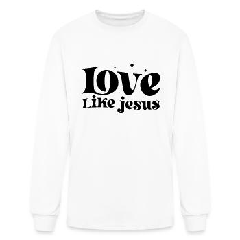 Love Like Jesus (Embody Love in Everyday Life) - Men's Long Sleeve T-Shirt - white - Front